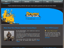 Tablet Screenshot of drums-made-simple.com